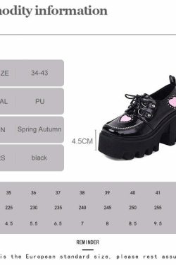 Y2K Grunge Preppy Gothic Lolita Shoes - Retro 90s Fashion, Summer Y2K Outfits, Pastel Goth