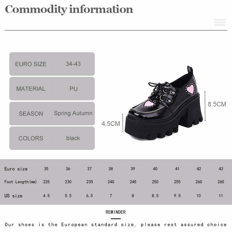 Y2K Grunge Preppy Gothic Lolita Shoes - Retro 90s Fashion, Summer Y2K Outfits, Pastel Goth