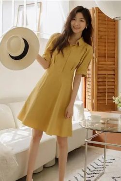 Y2K Grunge Puff Sleeve Flared Dress - Retro 90s Summer Outfit, Pastel Goth, Y2K Party Look