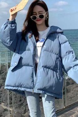Y2K Grunge Puffer Jacket - Retro 90s Fashion, Summer Y2K Outfits, Gothic Y2K Style
