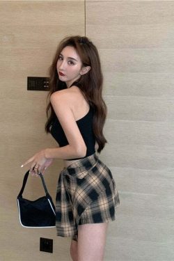 Y2K Grunge Punk Nirvana Plaid Skirt - 90s Retro Summer Outfit, Y2K Fashion, Gothic Style