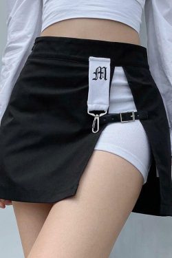 Y2K Grunge Punk Rock Mini Skirt - 90s Fashion, Retro Style, Summer Y2K Outfits