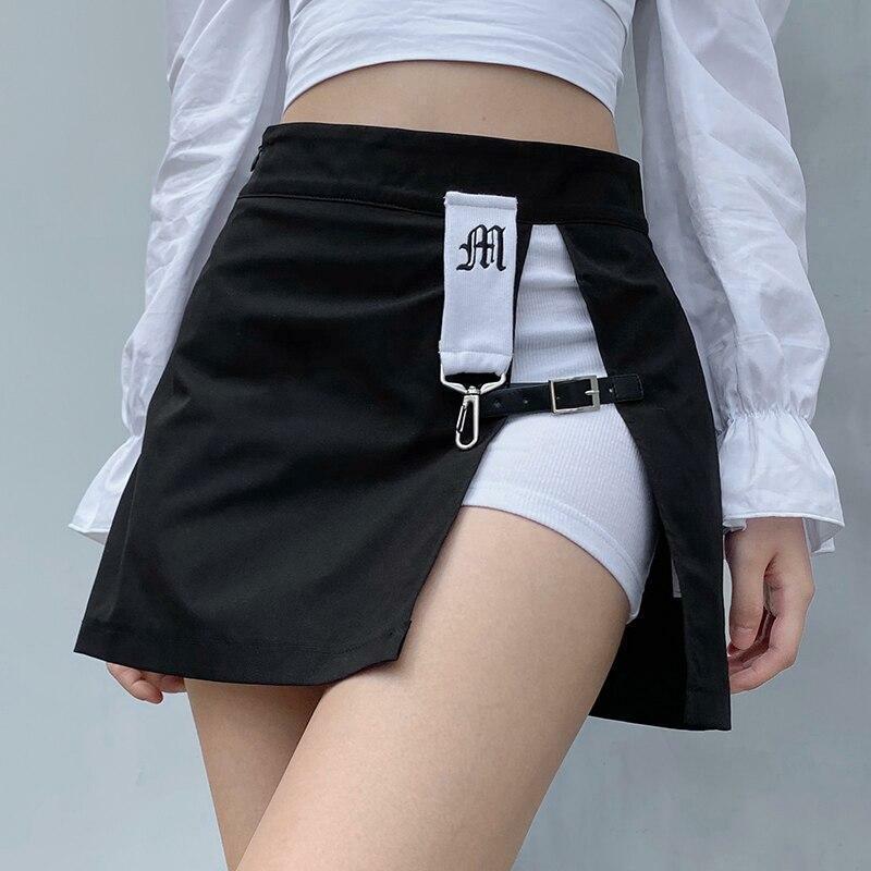Y2K Grunge Punk Rock Mini Skirt - 90s Fashion, Retro Style, Summer Y2K Outfits