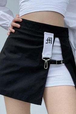 Y2K Grunge Punk Rock Mini Skirt - 90s Fashion, Retro Style, Summer Y2K Outfits