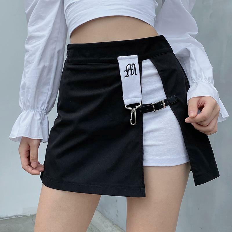 Y2K Grunge Punk Rock Mini Skirt - 90s Fashion, Retro Style, Summer Y2K Outfits