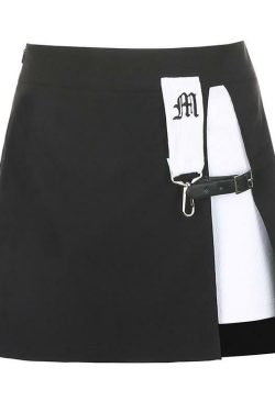 Y2K Grunge Punk Rock Mini Skirt - 90s Fashion, Retro Style, Summer Y2K Outfits