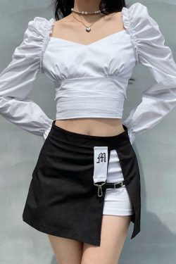 Y2K Grunge Punk Rock Mini Skirt - 90s Fashion, Retro Style, Summer Y2K Outfits