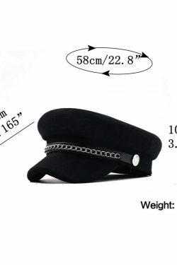 Y2K Grunge Punk Rock Nana Cosplay Hat - 90s Retro Style, Gothic Y2K, Pastel Goth Fashion