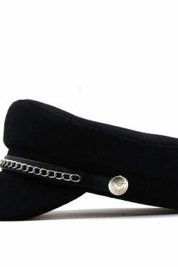 Y2K Grunge Punk Rock Nana Cosplay Hat - 90s Retro Style, Gothic Y2K, Pastel Goth Fashion