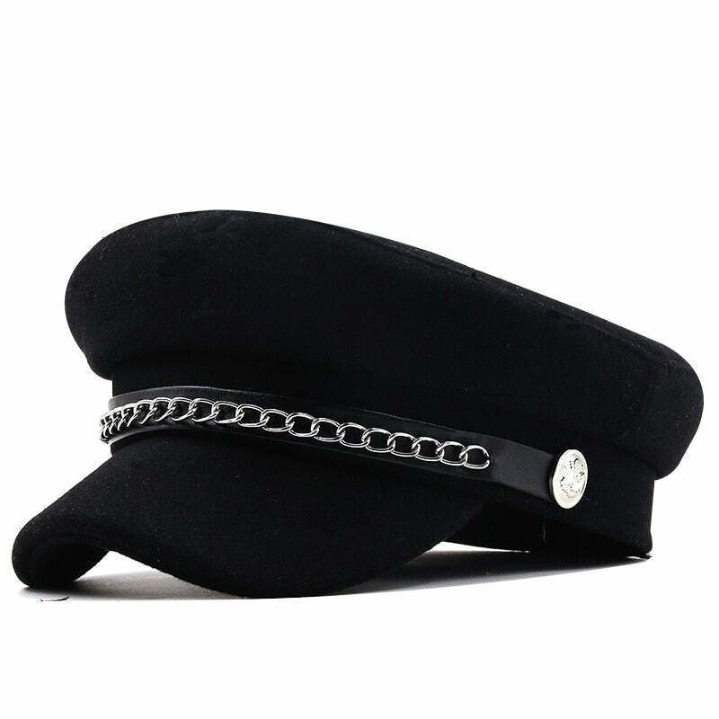 Y2K Grunge Punk Rock Nana Cosplay Hat - 90s Retro Style, Gothic Y2K, Pastel Goth Fashion