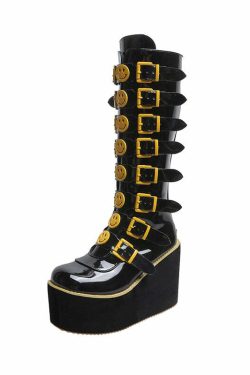 Y2K Grunge Punk Smiley Egirl Boots - Retro 90s Fashion, Summer Outfits, and Club Looks