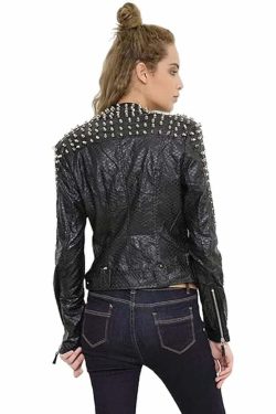 Y2K Grunge Punk Studded Rivet Leather Jacket - Retro 90s Fashion, Y2K Club & Party Outfits