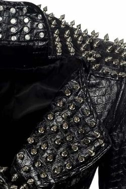 Y2K Grunge Punk Studded Rivet Leather Jacket - Retro 90s Fashion, Y2K Club & Party Outfits