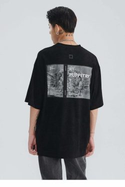 Y2K Grunge Puppetry Tee - Retro 90s Fashion, Summer Y2K Outfits, Baby Tees, and Pastel Goth