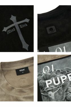 Y2K Grunge Puppetry Tee - Retro 90s Fashion, Summer Y2K Outfits, Baby Tees, and Pastel Goth