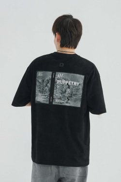 Y2K Grunge Puppetry Tee - Retro 90s Fashion, Summer Y2K Outfits, Baby Tees, and Pastel Goth