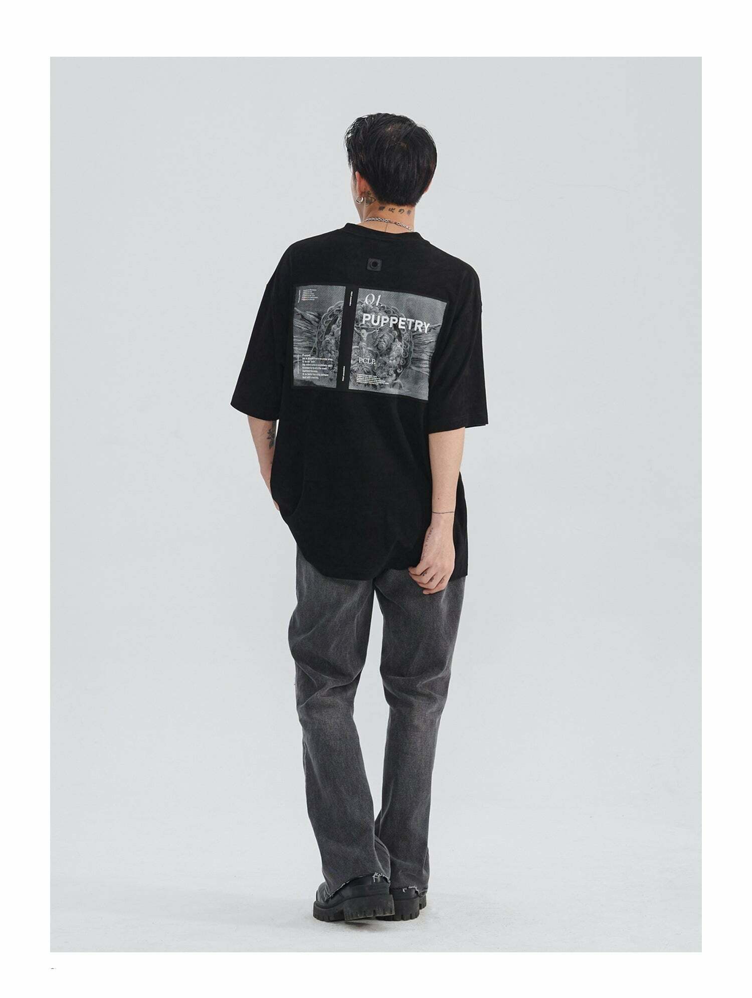 Y2K Grunge Puppetry Tee - Retro 90s Fashion, Summer Y2K Outfits, Baby Tees, and Pastel Goth