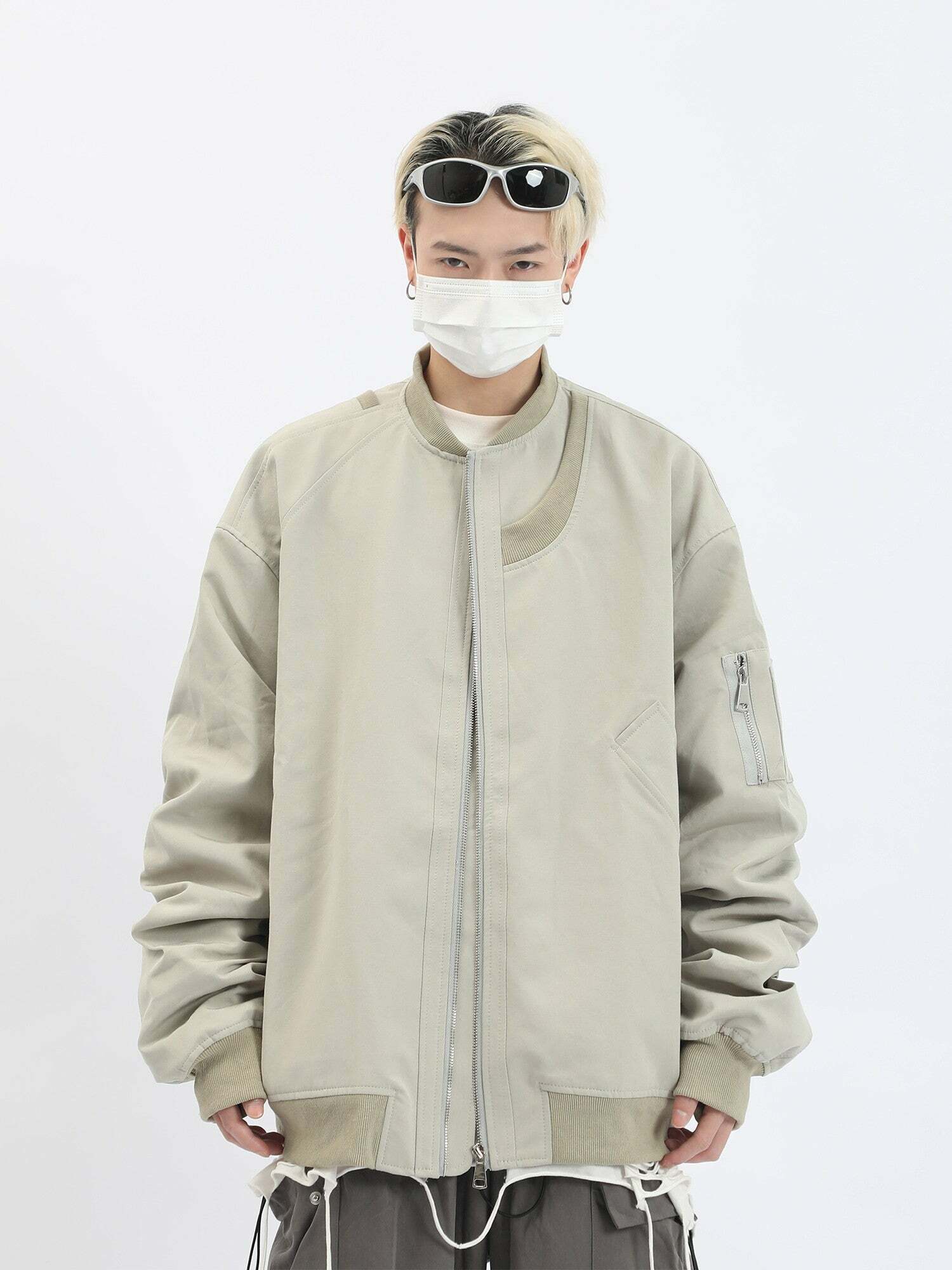 Y2K Grunge Quilted Utility Jacket - Retro 90s Fashion, Summer Y2K Outfits, Pastel Goth Style