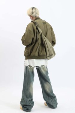 Y2K Grunge Quilted Utility Jacket - Retro 90s Fashion, Summer Y2K Outfits, Pastel Goth Style