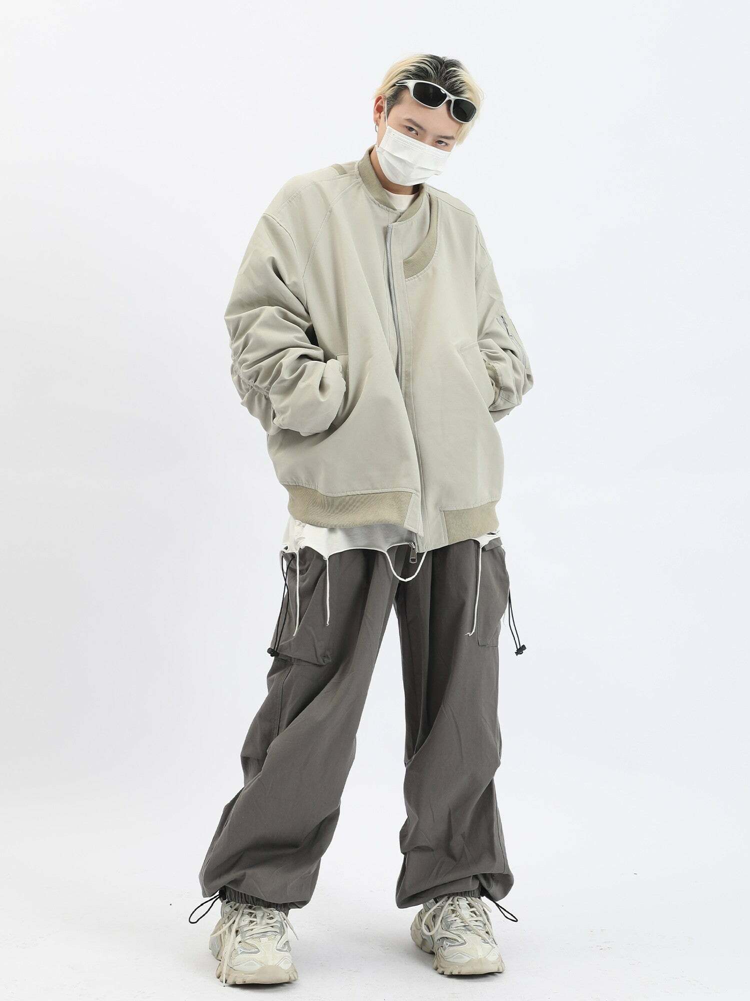 Y2K Grunge Quilted Utility Jacket - Retro 90s Fashion, Summer Y2K Outfits, Pastel Goth Style