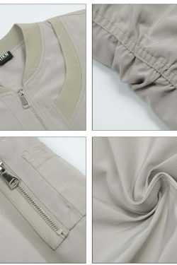 Y2K Grunge Quilted Utility Jacket - Retro 90s Fashion, Summer Y2K Outfits, Pastel Goth Style