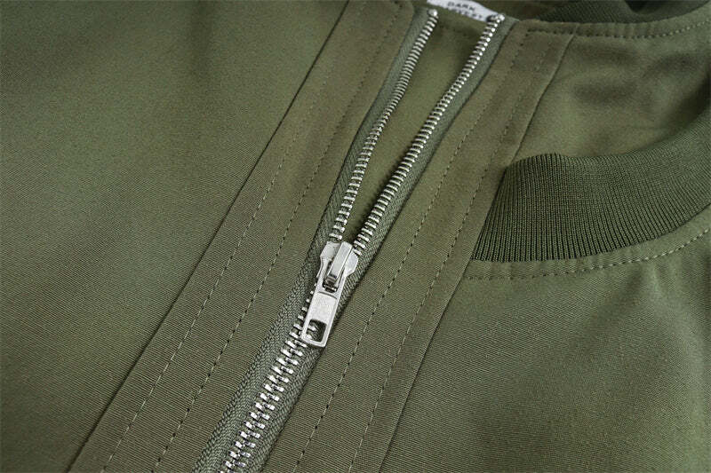 Y2K Grunge Quilted Utility Jacket - Retro 90s Fashion, Summer Y2K Outfits, Pastel Goth Style