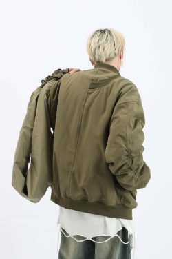Y2K Grunge Quilted Utility Jacket - Retro 90s Fashion, Summer Y2K Outfits, Pastel Goth Style