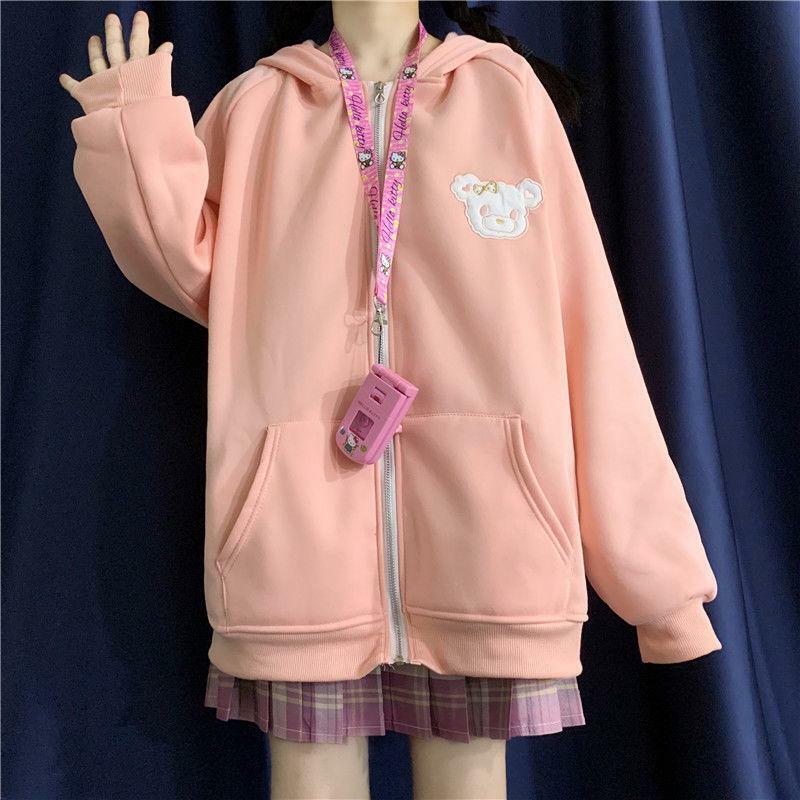 Y2K Grunge Rabbit Hoodie - 90s Fashion, Retro Style, Pastel Goth, Y2K Summer Outfits