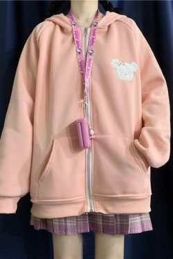 Y2K Grunge Rabbit Hoodie - 90s Fashion, Retro Style, Pastel Goth, Y2K Summer Outfits