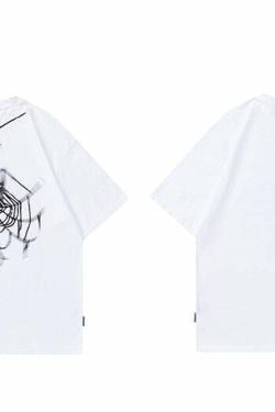 Y2K Grunge Radioactive Spider Tee - 90s Fashion, Retro Style, Y2K Summer & Party Outfits