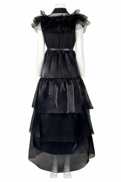 Y2K Grunge Raven Dance Dress - 90s Retro Goth Party Outfit for Women