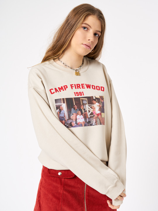 Y2K Grunge Retro 90s Camp Firewood 1981 Sweatshirt - Perfect for Y2K Summer and Party Outfits