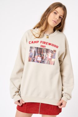 Y2K Grunge Retro 90s Camp Firewood 1981 Sweatshirt - Perfect for Y2K Summer and Party Outfits