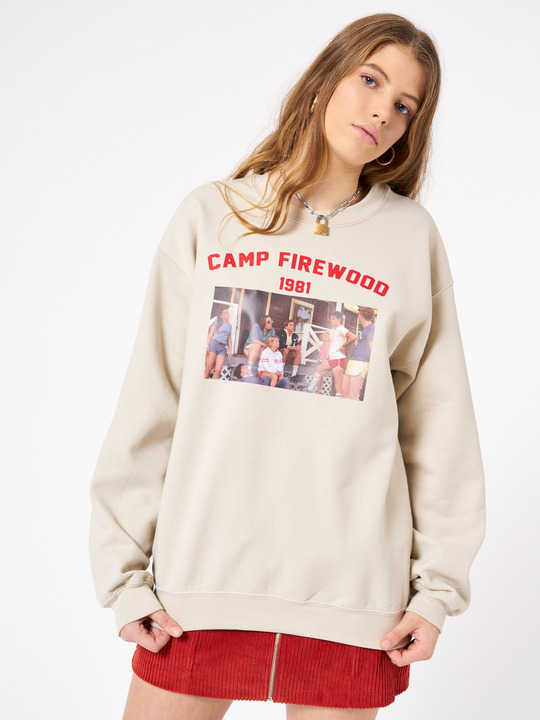 Y2K Grunge Retro 90s Camp Firewood 1981 Sweatshirt - Perfect for Y2K Summer and Party Outfits
