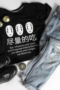 Y2K Grunge Retro 90s Fashion 'Eat Whatever You Want' T-Shirt - Perfect for Y2K Summer Outfits