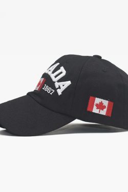 Y2K Grunge Retro 90s Fashion Canada Baseball Cap - Perfect for Y2K Summer and Party Outfits