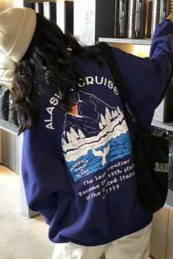 Y2K Grunge Retro 90s Loose Fit Printed Sweatshirt - Perfect for Summer and Party Outfits