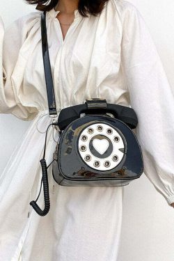 Y2K Grunge Retro 90s Old School Phone Shoulder Bag - Perfect for Y2K Summer and Party Outfits
