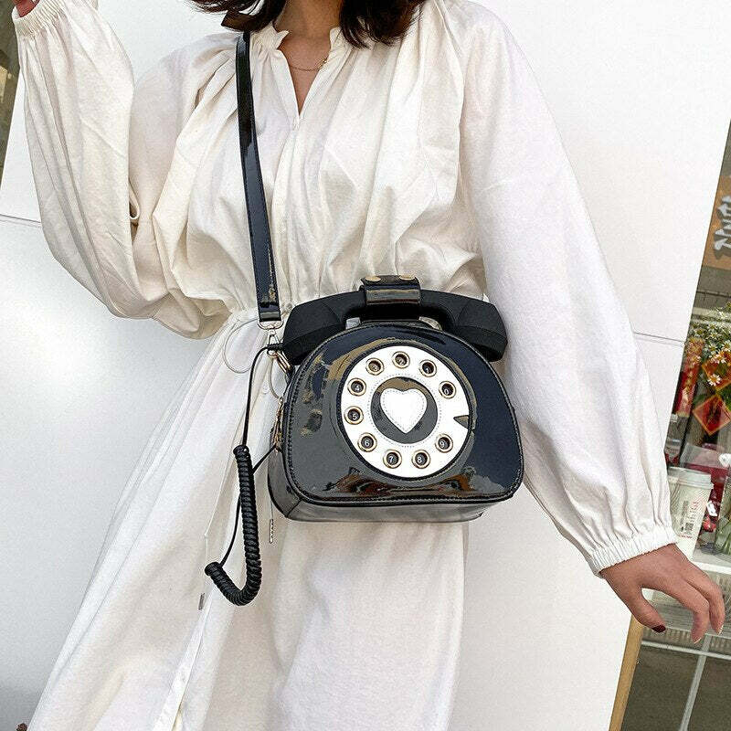 Y2K Grunge Retro 90s Old School Phone Shoulder Bag - Perfect for Y2K Summer and Party Outfits