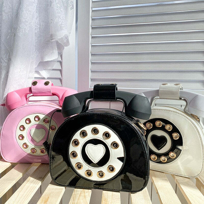 Y2K Grunge Retro 90s Old School Phone Shoulder Bag - Perfect for Y2K Summer and Party Outfits