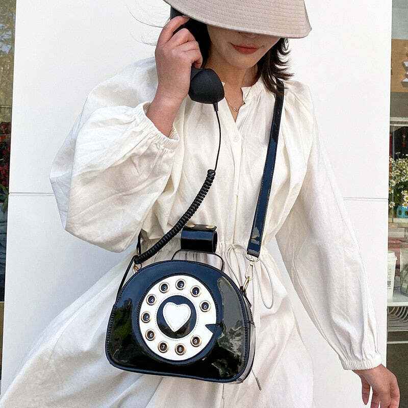 Y2K Grunge Retro 90s Old School Phone Shoulder Bag - Perfect for Y2K Summer and Party Outfits