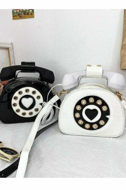 Y2K Grunge Retro 90s Old School Phone Shoulder Bag - Perfect for Y2K Summer and Party Outfits