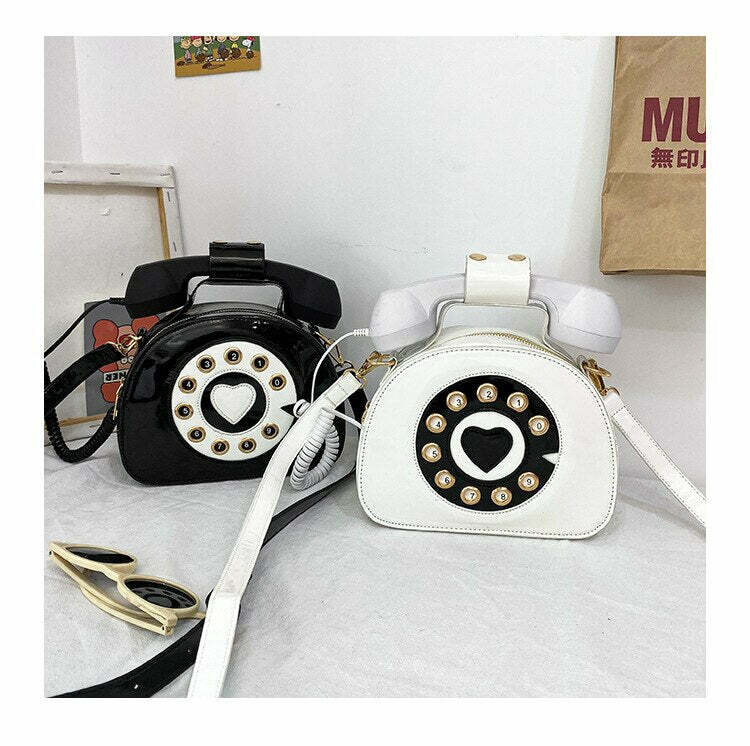 Y2K Grunge Retro 90s Old School Phone Shoulder Bag - Perfect for Y2K Summer and Party Outfits