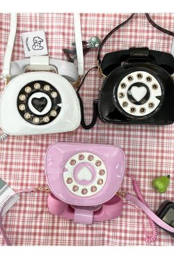 Y2K Grunge Retro 90s Old School Phone Shoulder Bag - Perfect for Y2K Summer and Party Outfits