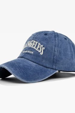 Y2K Grunge Retro 90s Summer Outfit - Los Angeles Vintage Cap for Y2K Fashion & 90s Style