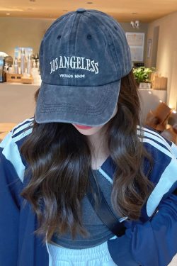 Y2K Grunge Retro 90s Summer Outfit - Los Angeles Vintage Cap for Y2K Fashion & 90s Style