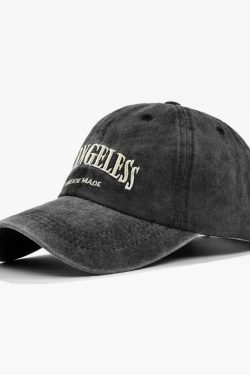 Y2K Grunge Retro 90s Summer Outfit - Los Angeles Vintage Cap for Y2K Fashion & 90s Style