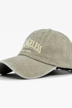 Y2K Grunge Retro 90s Summer Outfit - Los Angeles Vintage Cap for Y2K Fashion & 90s Style