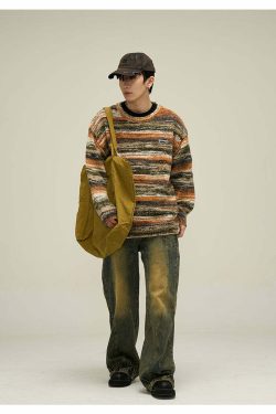 Y2K Grunge Retro Paneled Denim Jeans - 90s Fashion, Y2K Summer Outfits, Gothic Y2K Style
