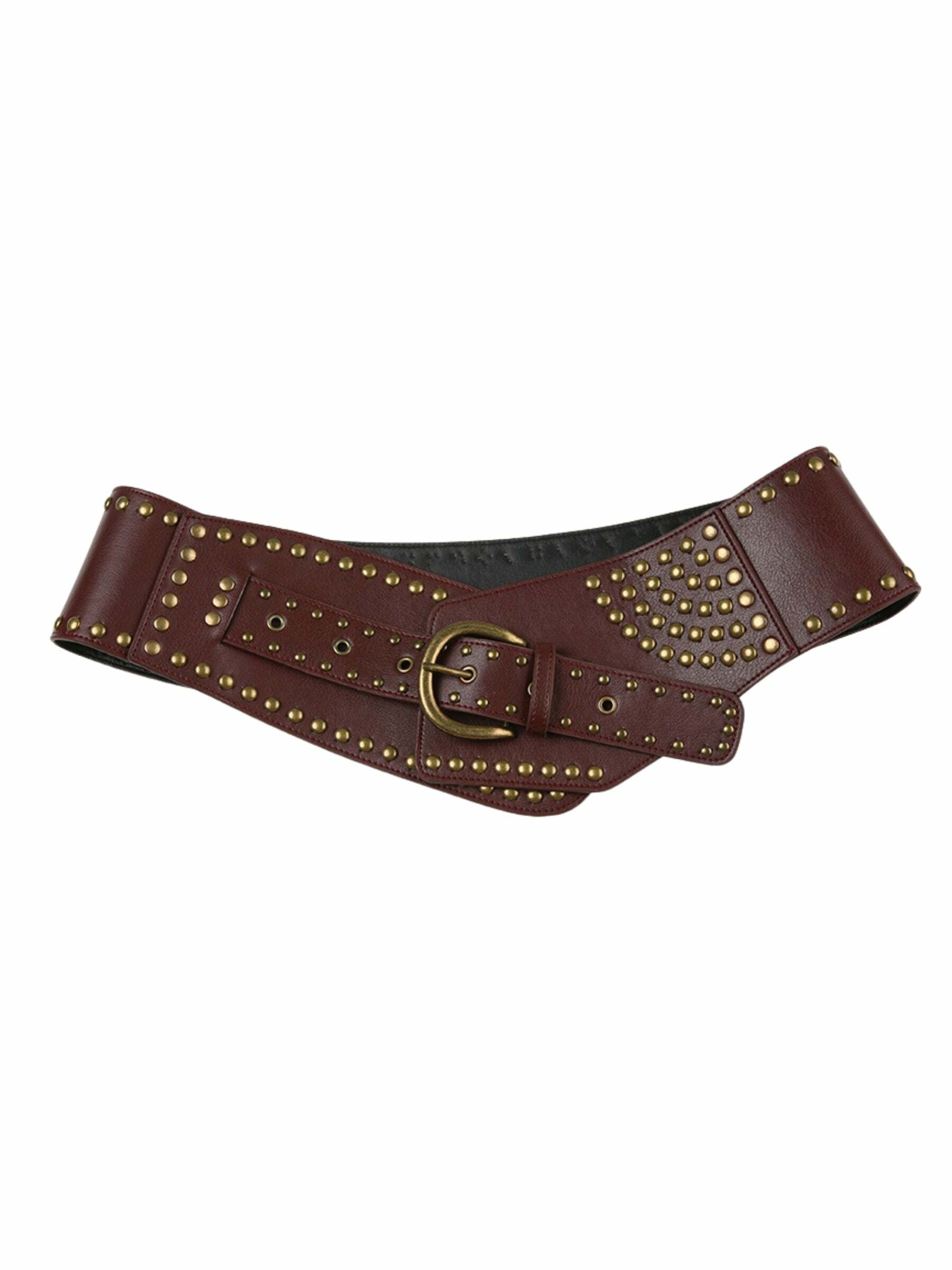 Y2K Grunge Retro Wide Buckle Belt - Perfect for 90s Outfits, Y2K Summer, and Party Looks